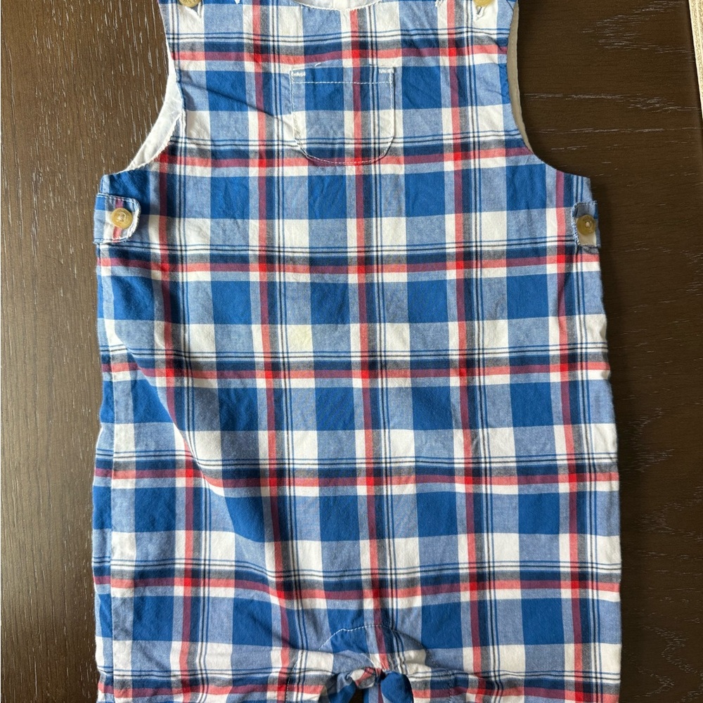 Plaid baby Jon Jon (4th of July colors)